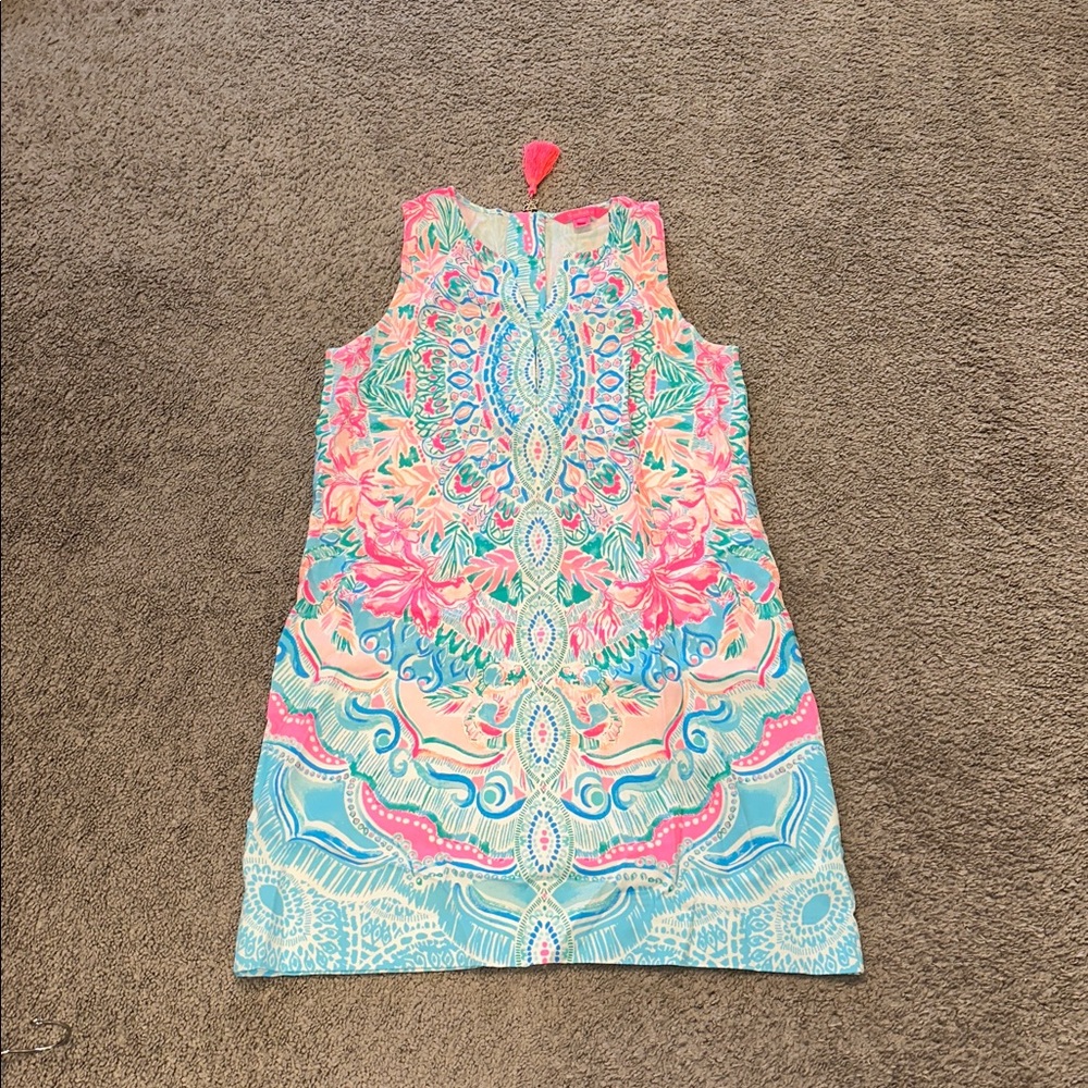 Lilly Pulitzer Colorful Printed Shift Dress WOMENS SIZE 8